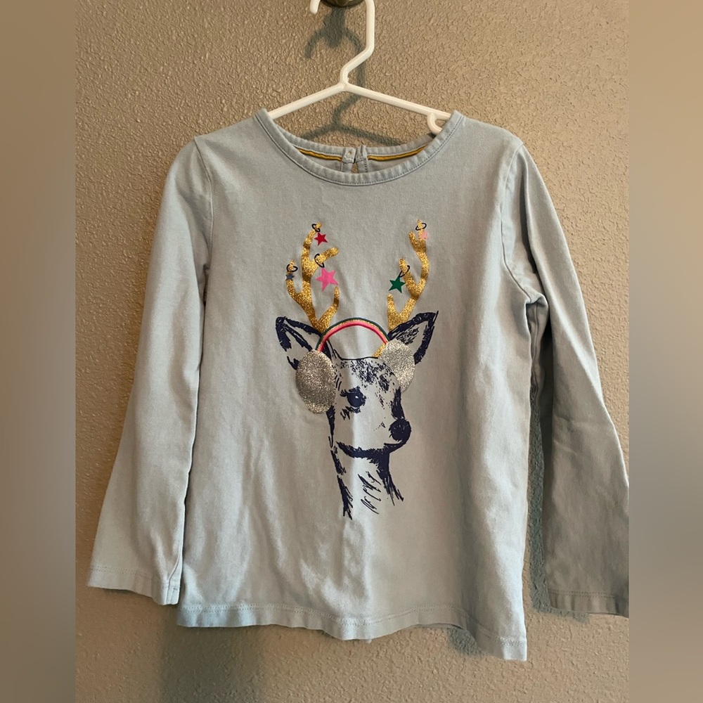 Mini Boden Deer Long Sleeve Tee